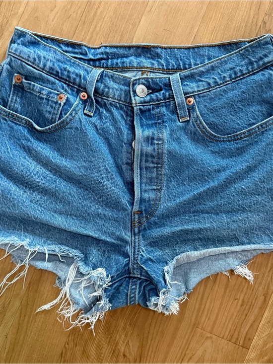 Levi's Pants - Levi’s 501 Classic Blue Distressed Denim Cutoff Shorts